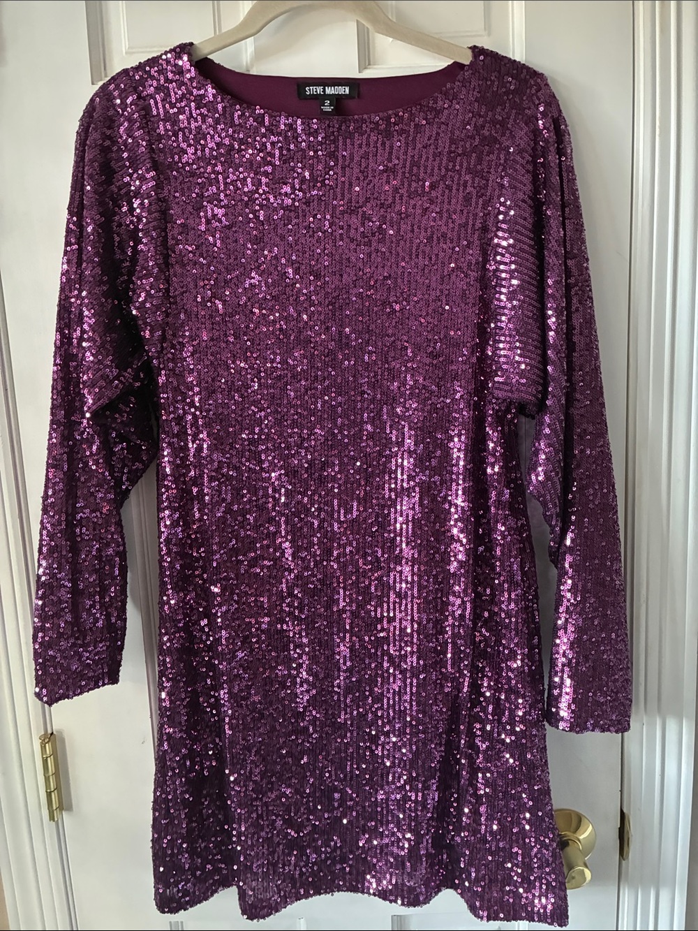 Steve Madden Fuchsia Sequin Shift Dress